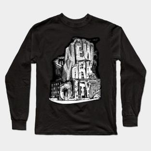 New York City Pencil by Tai's Tees Long Sleeve T-Shirt